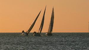 Sunsets and sailboats racing