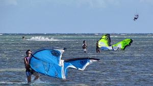kite surf school at ilot maitre
